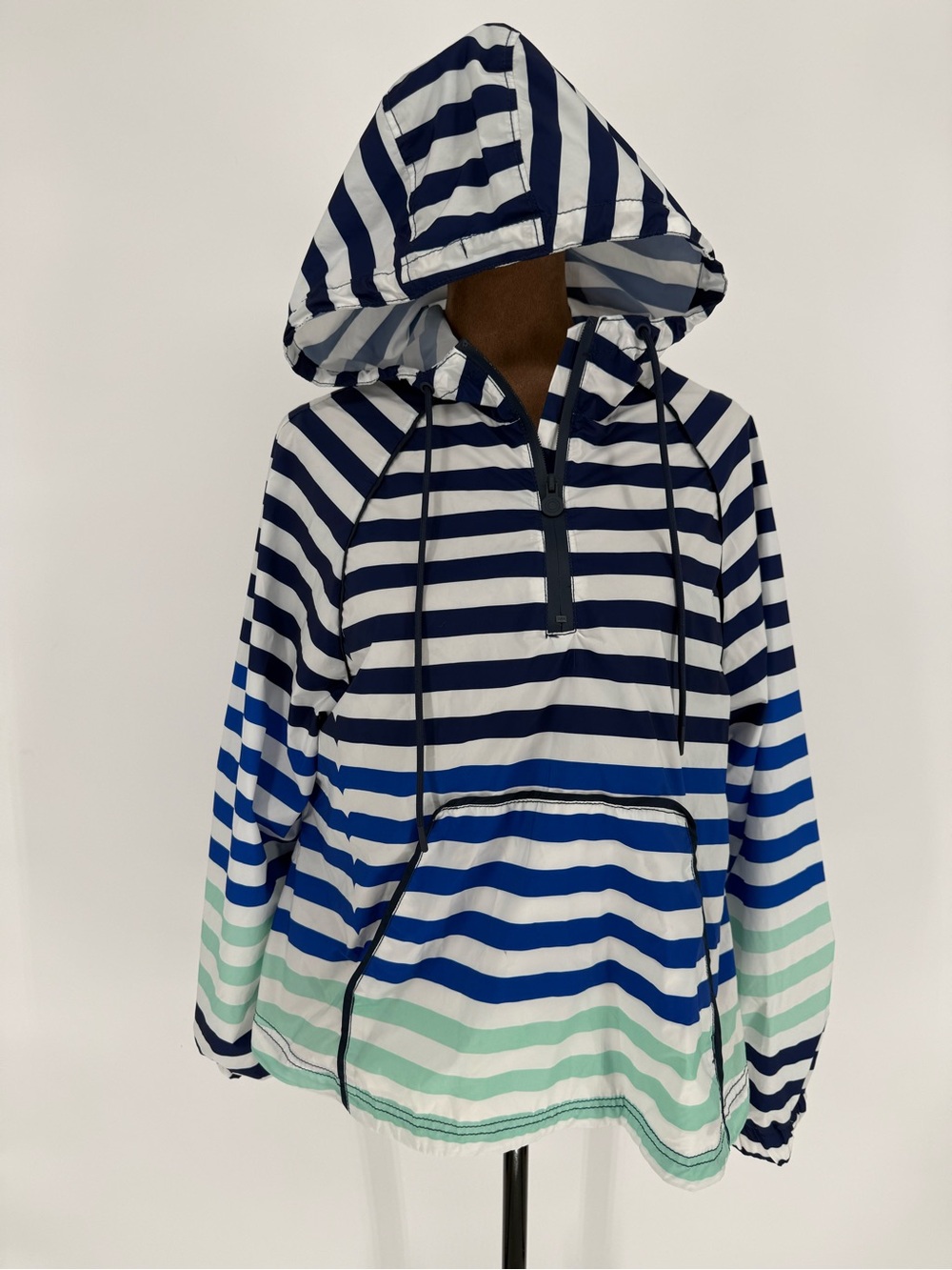 Hunter for Target Striped Hooded Rain Jacket Windbreaker Pullover XS